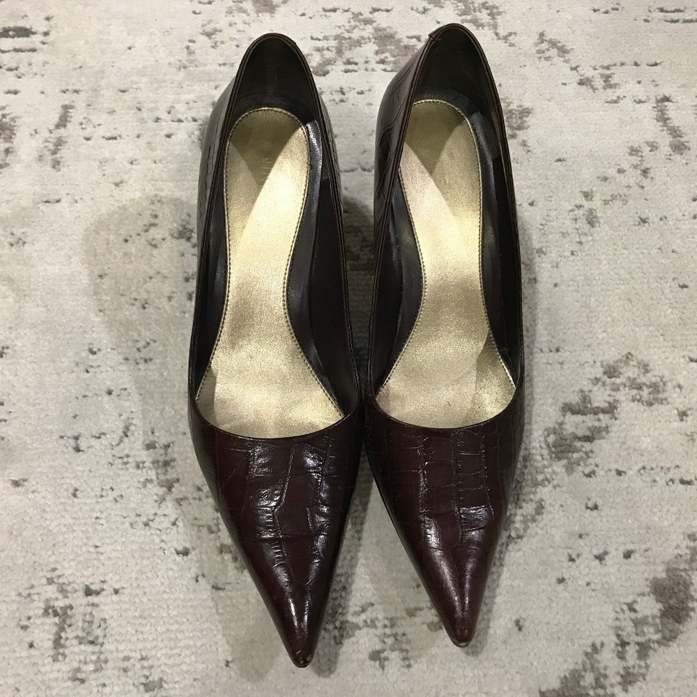 Nine West Faux Crocodile Pumps